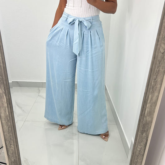 Light Blue Wide Leg Pant