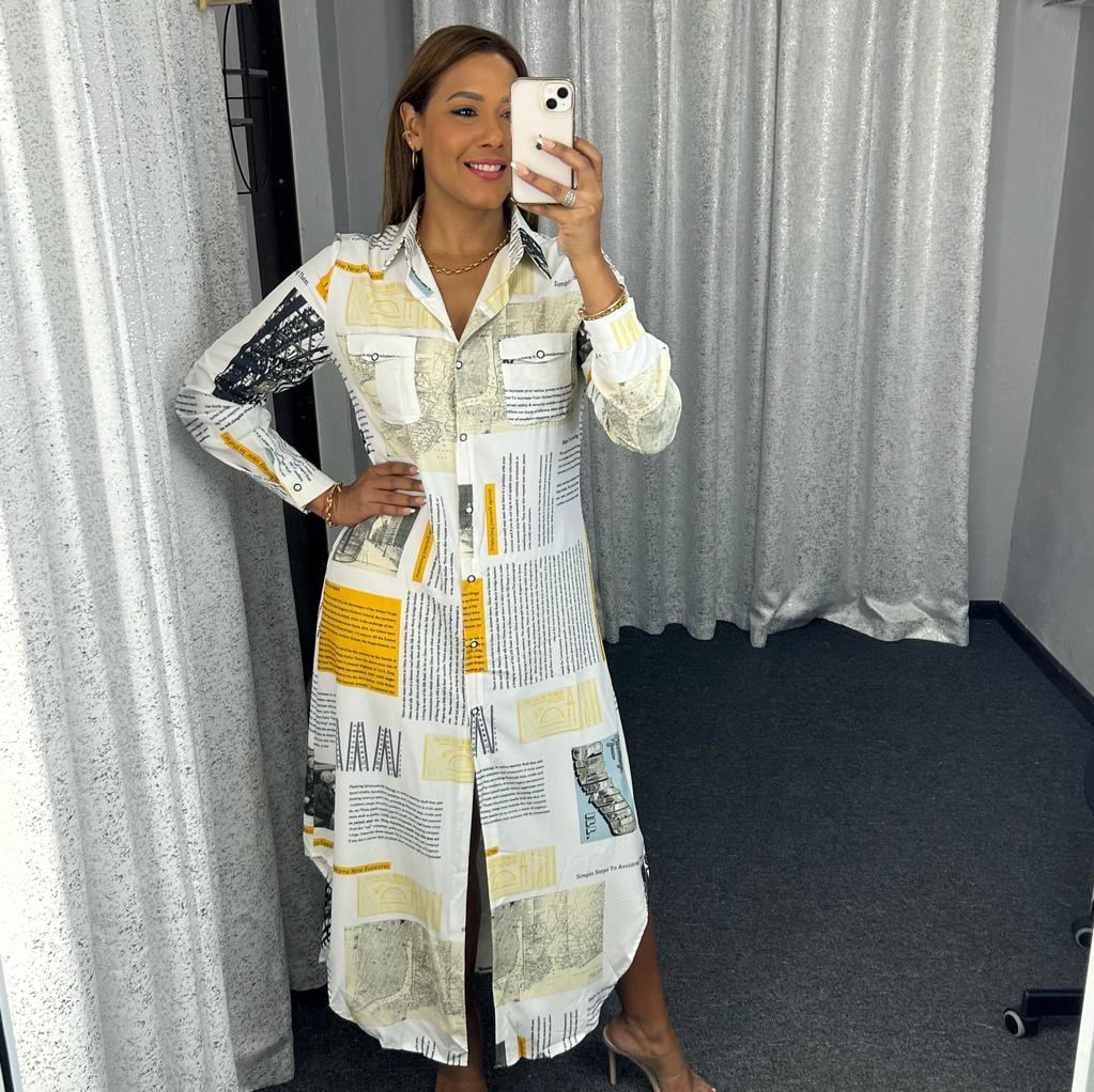 White Button Down Dress
