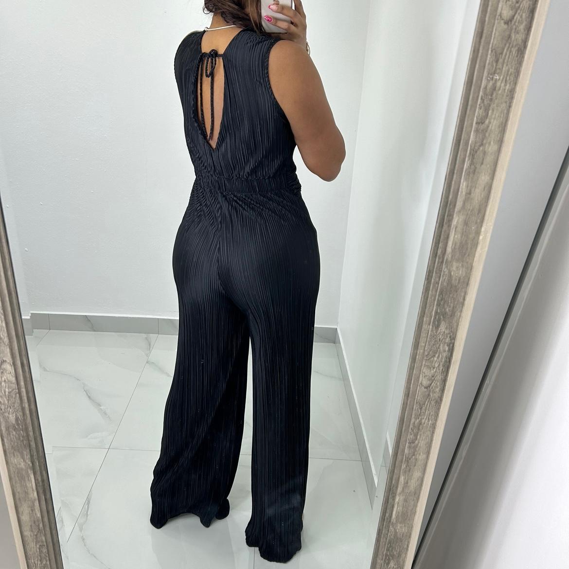 Pleated Plisse Jumpsuit