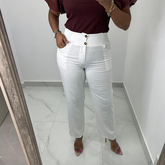 White High Waist Bottoms