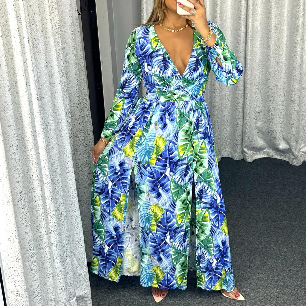 Blue Floral Maxi Dress