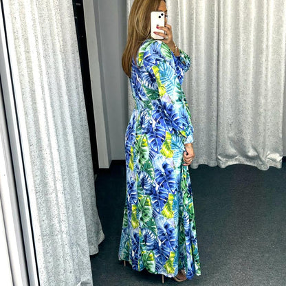 Blue Floral Maxi Dress